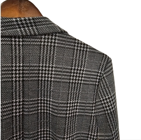 ASOS jacket houndstooth black and white size 4 - Picture 7 of 11